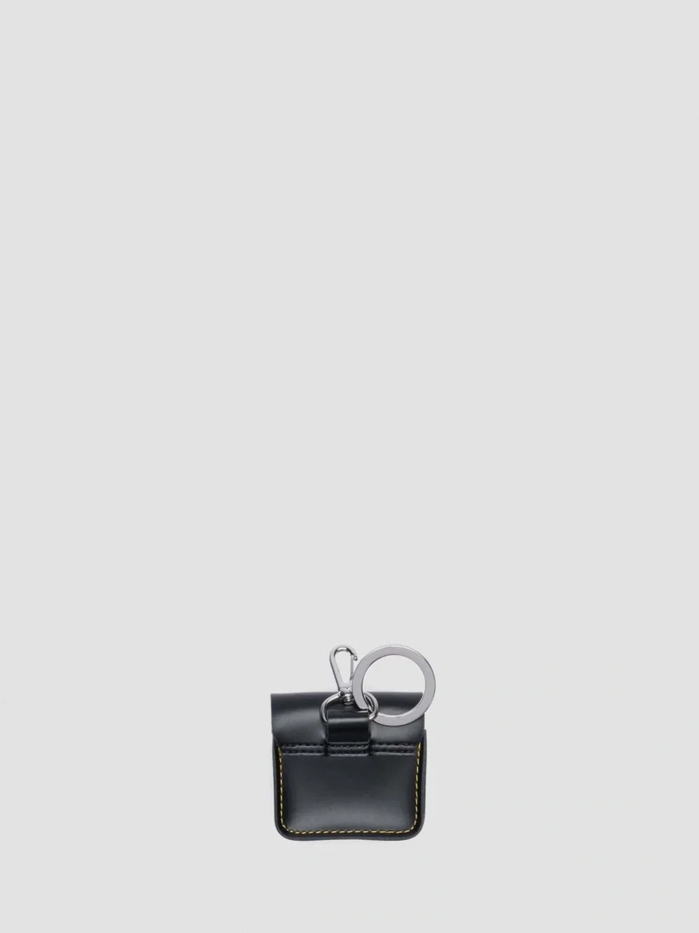 Dr. Martens Black Leather Mini Satchel Keychain with Yellow Stitching - Picture 11 of 11